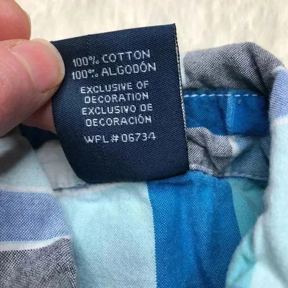 Izod Blue Plaid Button Up  Shirt Size 3T - Picture 8 of 16